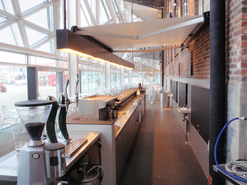 Ab Markiser Kulturværftet i Helsingør - indvendig markise til bar